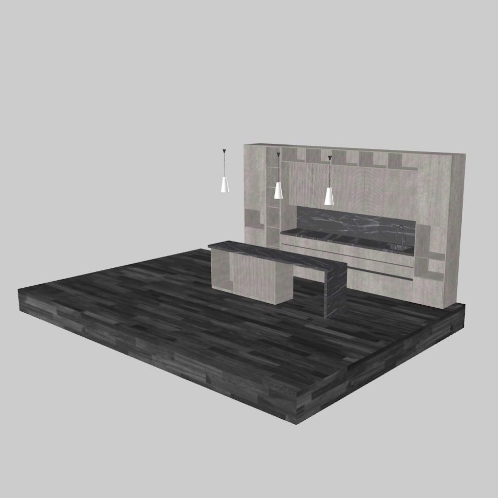 Proof of Concept Interactive Kitchen 3D Model